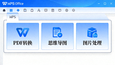 展示WPS Office中如PDF转换、思维导图、图片处理等隐藏工具面板